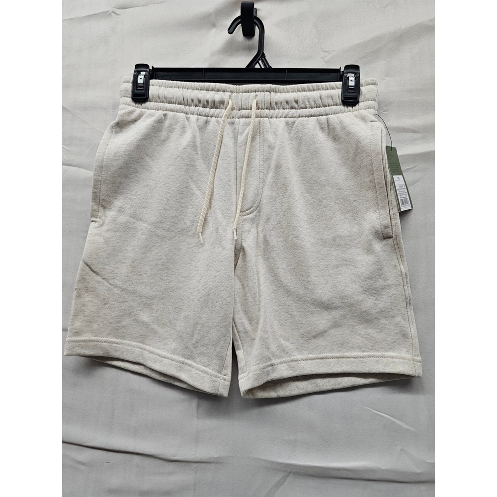 Goodfellow & Co Mens Knit Fleece Shorts Cream Cotton Blend Casual Size XS
